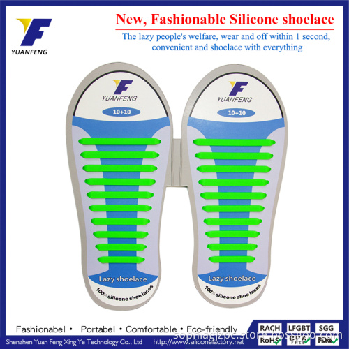 High Quality No Tie Shoe Laces Silicone Lazy Shoe Laces for Christmas Gift